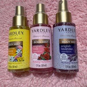 Yardley London Body Mist Trio - Summer Breeze, English Rose, English Lavender
